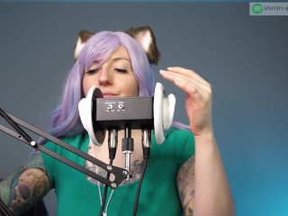 SFW ASMR - Amateur Neko Licks Your Ears Like a Pro - PASTEL ROSIE Ear Eating Kitty Twitch Streamer
