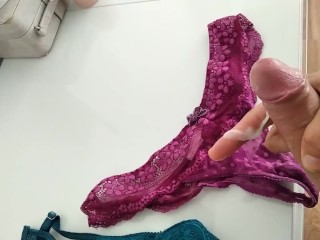 THE STEPSISTER went to work, while I SPIE HER PANTIES, AND I CUM with them