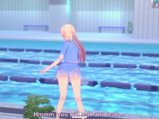 3D/Anime/Hentai: Hottest and most popular girl in school gets Fucked by the pool in her bikini !!!