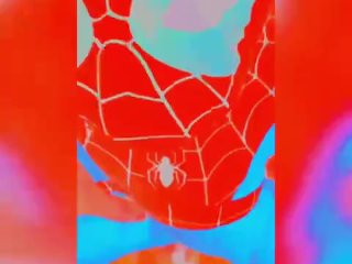 Cartoon Spider-Man hentai pounding her loose pussy whore cries over and over 