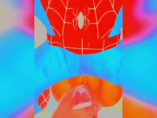 Cartoon Spider-Man hentai pounding her loose pussy whore cries over and over 