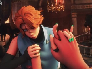 Sypha Belnades Gives you a HANDJOB while holding your hand