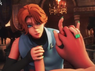 Sypha Belnades Gives you a HANDJOB while holding your hand