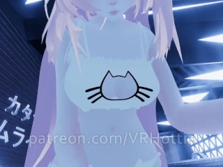 Slut Grinding With Lovense Has Shaking Orgasm Teasing Face Riding Dildo Ride VRChat POV Lap Dance