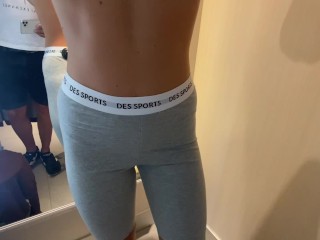 Watch her in Fitting room and Cum in her Panties