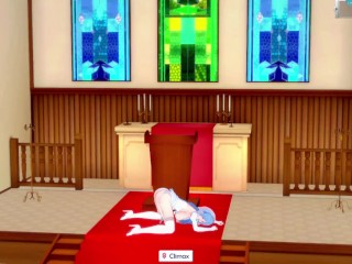 3D/Anime/Hentai: Hot Bride Gets fucked in the church before her wedding in her wedding dress !!