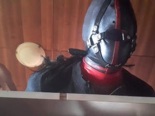 Suck my cock bitch. 10 minutes hooded deepthroat with huge oral creampie