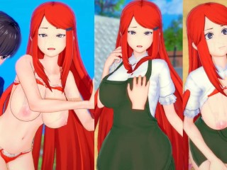 【エロゲーコイカツ！】Naruto(ナルト疾風伝) うずまきクシナ3DCG巨乳アニメ動画[Hentai Game Koikatsu! Kushina Uzumaki (Anime 3DCG Video