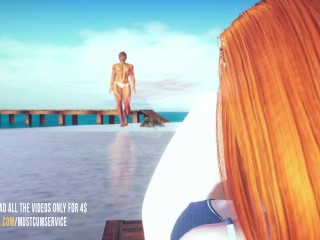 [LEAGUE OF LEGENDS] Miss Fortune's vacation on the beach 3D HENTAI