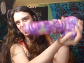 Silly Crazy Dumb Funny Camgirl PinkMoonLust Plays Toys Bad Dragon Spaceship Boom Boom Gonna Get You 