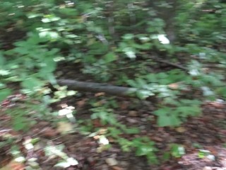 CUM IN MY PANTIES IN PUBLIC on hiking trail - Cummybush pulls up her panties filled with STICKY CUM