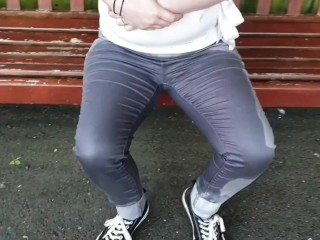 ⭐ Girl Pissing Her Grey Jeans 5 Times! Jeans Wetting Compilation!