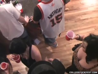 College party turns into interracial fuck fest