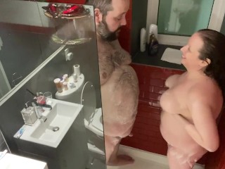 Shyla & Rex’s Wicked Weekend in a Luxury Hotel Suite, Part 4: Sexy Scrub in the Shower