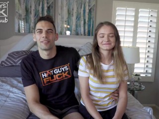 Little Shae Gets Piped Down By Luke, The Tallest Guy On HotGuysFuck!