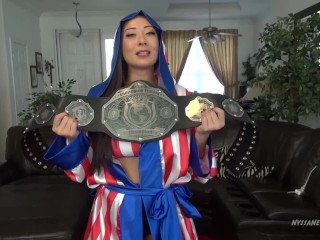 Tit fight round 3, Christina VS Nyssa, Championship belt match