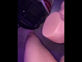 Vocally Fucking Toy Pussy and Keeps Fucking After Cumming