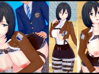 【エロゲーコイカツ！】進撃の巨人(Attack on Titan)ミカサ・アッカーマン3DCG巨乳アニメ動画[Hentai Game Koikatsu! Mikasa Ackerman (Anime