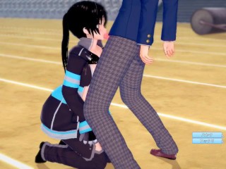 【エロゲーコイカツ！】炎炎ノ消防隊(Fire Force)環古達3DCG巨乳アニメ動画[Hentai Game Koikatsu! Tamaki Kotatsu (Anime 3DCG Video)]