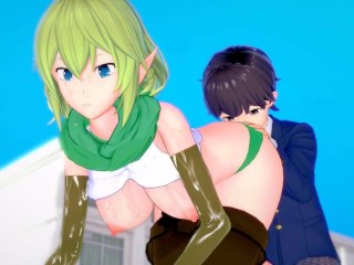 【エロゲーコイカツ！】ダンまち リュー・リオン3DCG巨乳アニメ動画[Hentai Game Koikatsu! Ryuu Lion(Anime 3DCG Video)]