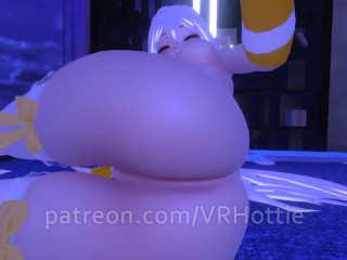 Hot Elf Girl WIth Nice Ass in Cute Egg Outfit Strips It Down Face Grind VRChat POV Lap Dance