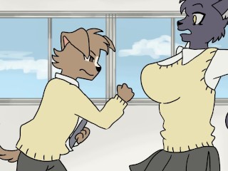 Milky Kitty and Puppy Dog (Furry Hentai Animation)