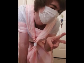 Enby Femboy fingers tight little hole to please Senpai - preview 