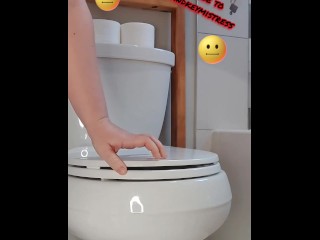 Mistress E uses her little bitch as toilet paper