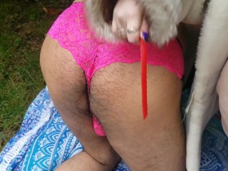 BDSM Candy: Spend Halloween in Seattle! Outdoor public shame BBW dominatrix PAWG outside roleplay