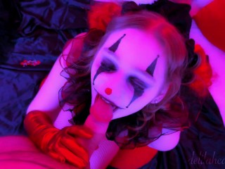 Kinky Clown Blowjob and Facial