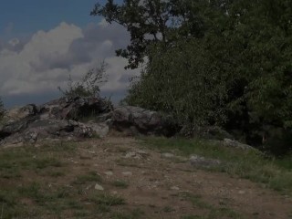 Blonde Pulls Down Panties To Pee