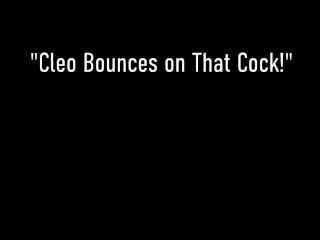 Stocking Clad Its Cleo Gives You A Great Blowjob In Lingerie