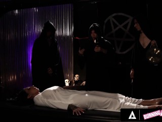 Possessed Slut Gets Gangbanged Hard During Exorcism At Halloween