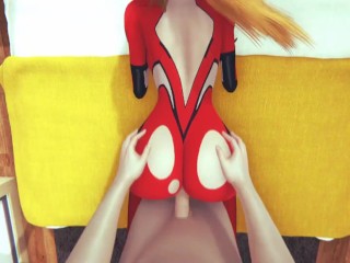 Evangelion: Asuka full pov doggystyle suit+nude