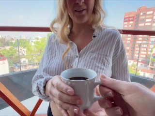 Messy Morning Creampie Sex and Coffee for Real Girlfriend - Molly Pills - POV 4K