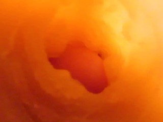 Camera inside vagina while fingering, fucking and cum with hot milf wife and nice cock