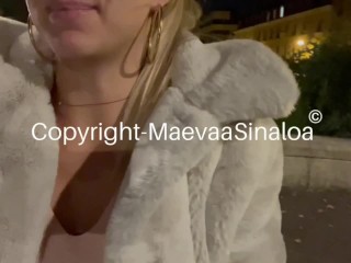 Maevaa Sinaloa - Je me fais baiser et remplir la chatte en plein Paris en public - CREAMPIE