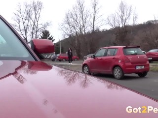 Desperate To Pee Babe Does It In Public