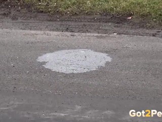 Desperate To Pee Babe Does It In Public