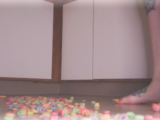 Barefoot Cereal Crushing | ASMR