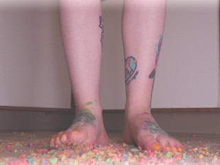 Barefoot Cereal Crushing | ASMR