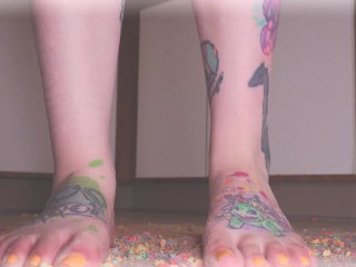 Barefoot Cereal Crushing | ASMR