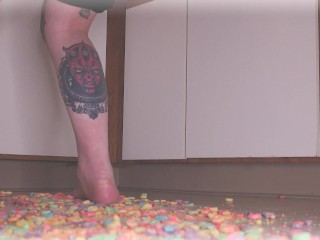 Barefoot Cereal Crushing | ASMR