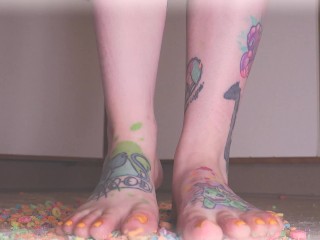 Barefoot Cereal Crushing | ASMR