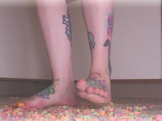 Barefoot Cereal Crushing | ASMR