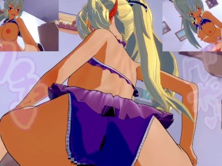 【ホロライブ不知火フレア（水着）】不知火フレア（水着）騎乗位で突くだけ 