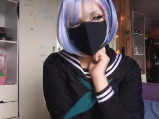 Rem is a naughty schoolgirl and loves to cum after class