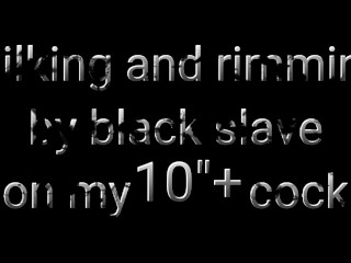 Rimming and milking by a black girl on my 10 inch+ cock