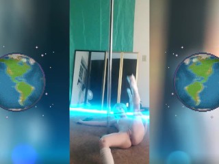 Earth Chan Pole Dance Strip Session by SheyTheGay