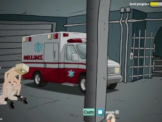 Fuckerman - Threesome in an Ambulance || Nurse Anal Dp at Hospital